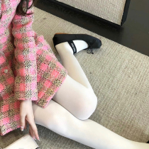 THE H - The same autumn and winter thick white pantyhose micro - milk white stockings are made in the daily rice white pantyhose