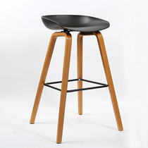 Nordic modern bar chair front bench chair high bar stool bar cafe bar stool solid wood bar stool cashier chair
