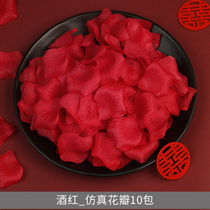 Rose simulation petals hand flower romantic birthday bed wedding room decoration fake flower wedding supplies