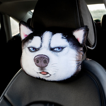 Car headrest neck pillow a pair of cartoon cute car seat pillow creative car waist seat belt shoulder