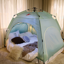 Automatic childrens home indoor bed winter tent Warm windproof and cold mosquito net tent Dormitory thickened tent