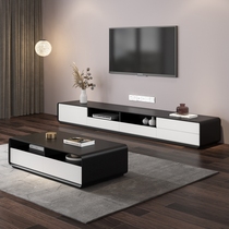 Large and small apartment living room furniture Modern simple Nordic TV cabinet Coffee table combination set large storage TV cabinet