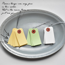 Japanese lotus retro blank tag reinforcement hole listing base waterproof label goods sign wire TAG hand account
