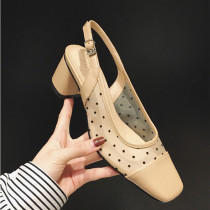 Scorching Summer Exclusive Romance ~ Sexy Web Yarn Shoes Late Evening Wind Style High Heel Polo Dot Design Sensation Single Shoe Woman