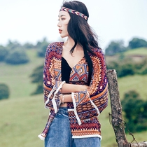 Xinjiang Dangxian Northwest Tourism wears exotic coats Xiaxia Prairie Travel Womens Clothing Yunnan National Sunshine