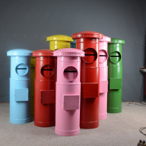 Custom retro Wrought iron Japanese post box model ornaments Creative mailbox props Outdoor activities crafts mailbox