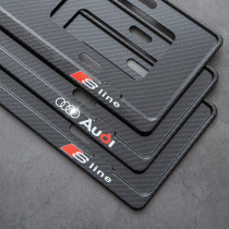 For Audi license plate frame A4L Q5 Q3 Q7 A1 A3 A5 A6L license plate frame carbon license plate frame