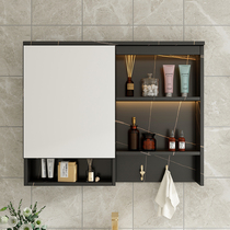 Smart human body induction solid wood folding Feng shui mirror Bathroom mirror cabinet Dressing cabinet Household wall-mounted shelf locker