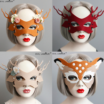 Christmas Prom Party Half Face Deer Mask Male And Female Children Adults on New Years Day Annual Meeting Performance party decorations