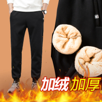 2021 new winter cashmere pants men plus velvet thick warm cold resistant L-8XL loose size casual pants