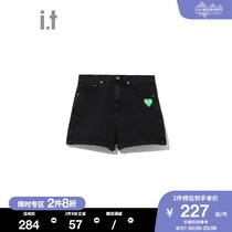 it :CHOCOOLATE womens denim shorts 2021 summer new products casual basic love film medals 5568BS