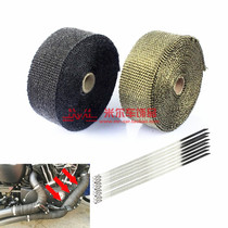 Automobile exhaust pipe head section ternary heat insulation cloth Engine exhaust head coke cloth heat insulation cotton 1600 degrees titanium color black