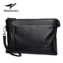 Mark Kangaroo Mens Hands Bag Handbags Genuine Leather Hand Grip Bag Clips New Large Capacity Wallet Mobile Phone Bag Tide Cards