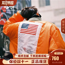 American ALPHA ALPHA industry MA-1 Classic Flag Spring and Autumn Blood blessing flying jacket Outdoor