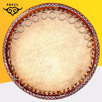 High-end walnut Xinjiang cowhide tambourine Uyghur national musical instrument monopoly dance performance special drum 40cm