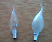 Small screw incandescent candle lamp pull tail bubble transparent frosted crystal lamp decorative bulb e14