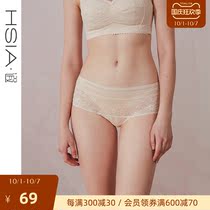 HSIA ya panties womens summer thin full lace sexy non-pressure refreshing and breathable cotton crotch bottom middle high waist boxer pants