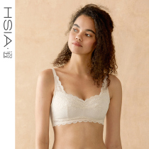  HSIA ultra-thin underwear womens autumn and winter anti-bump padded large size large cup without steel rims large chest small bra
