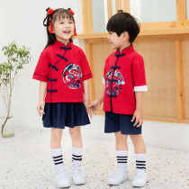 Childrens ancient costumes Han clothes Hyeongfu National schoolboy girlsprimary school boys performance clothes for the opening of the pen and the costumes