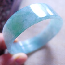 Natural Jade A full green thin wide bracelet square jade bracelet small square bracelet young woman