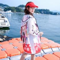 Foreign air sunscreen clothes womens summer sunscreen long sleeves 2022 versatile sports loose breathable anti-UV thin coat women