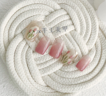 Summer Tulip Balsamim Handmade Phototherapy Wearine Nail fingernail sticker INS length of JX handmade medecine