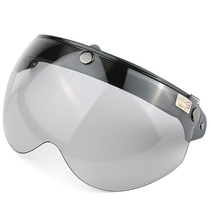 Taiwan W Lens Retro Helmet Original Dress Transparent Three-paragraph Buttoned Press Lens Helmet Accessory Goggle Piece