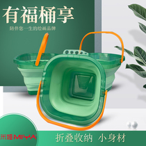 Mia folding brush bucket art silicone large bucket gouache acrylic oil painting paint bucket retractable pen holder