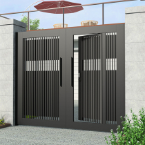 Iron Art Courtyard Door Venetian door Villa Outdoor Aluminum Art Gate Countryside Entrance Stainless Steel Single Double Open Iron Gate Garden