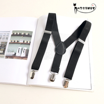 Childrens strap clip boy clip buckle black strap suit dress accessories baby birthday strap clip cartoon elastic
