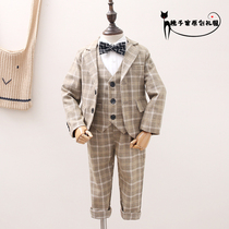Childrens suit handsome English boy small suit piano performance catwalk dress baby birthday