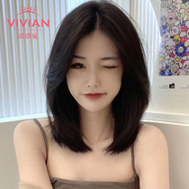  Vivian wig womens long hair full headgear Full real hair natural hand-woven lace needle-handed French bangs V309