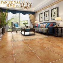 Antique brick American retro tile rounded floor tiles Mediterranean pastoral guest restaurant bedroom non-slip wear-resistant floor tiles