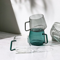 New creative glass water Cup transparent ornaments thin household living room with handle tea cup