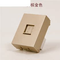Chint switch socket type 118 NEW5F champagne color phone plug phone jack function key one bit
