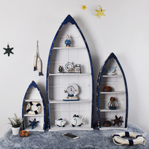  Marine style wooden home boat cabinet three-piece combination cabinet bookcase Childrens room decoration storage cabinet