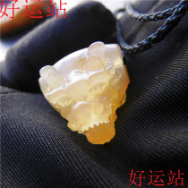 New promotion Myanmar Huanglong Yushan tendon faucet pendant boutique pendant yellow wax stone handicraft neck jewelry auspicious