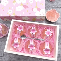 Net celebrity cherry blossom flavored jelly pudding Japanese-style high-value snacks Valentines Day Water Shingen cake Tanabata gift gift box