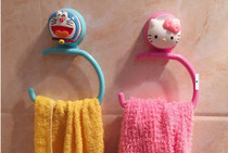 hello Kitty bathroom suction cup towel rack jingle bathroom roll towel rack non-perforated multifunctional adhesive hook
