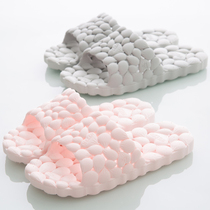 Soft spring quick-drying bathing slippers for men and women Summer simple bath hollow water leakage non-slip bathroom soft bottom