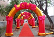New inflatable wedding one-piece small arch flower door wedding love celebration outdoor rainbow door welcome triplet six-in-a-row
