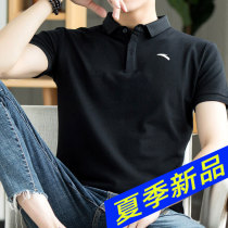 Anta polo shirt male summer turn collar short sleeve mens 2022 new official net black blouses for men t-shirts