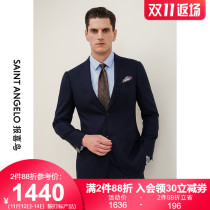 Happy bird autumn men business dress striped suit top two buckles wool men slim wool suit