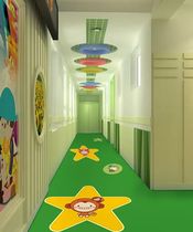 Kindergarten sensory system early education childrens paradise PVC floor glue pattern customized personalized cartoon LOGO floor adhesive mat