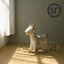 Childrens rocking horse Photo Studio exhibition props Christmas gifts Nordic wind Trojan rocking chair baby banquet toy Elk