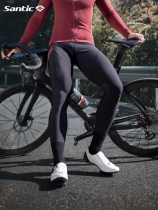 Santic Sen Ground Guest Autumn Winter Grip Velvet Riding Pants Mens Warm Bike Pants Professional Riding Gear