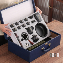 Gujia Porcelain Hall Kung Fu Tea Set Home Light Luxury Office Guests Gift High-end Complete Teapot Tea Cup Tea Plate