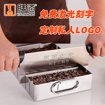 Special double handle cutter slitting stainless steel cut strip live bottom mold set for Ding Ejiao cake