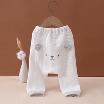 Baby autumn winter clip cotton thickened large pp trousers outside wearing a beginner baby Winter pure cotton warm and fart with bottom pants