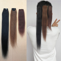 Real hair one card small piece of wig piece one piece of traceless invisible pad hair root fluffy device long straight hair self-picked hair piece